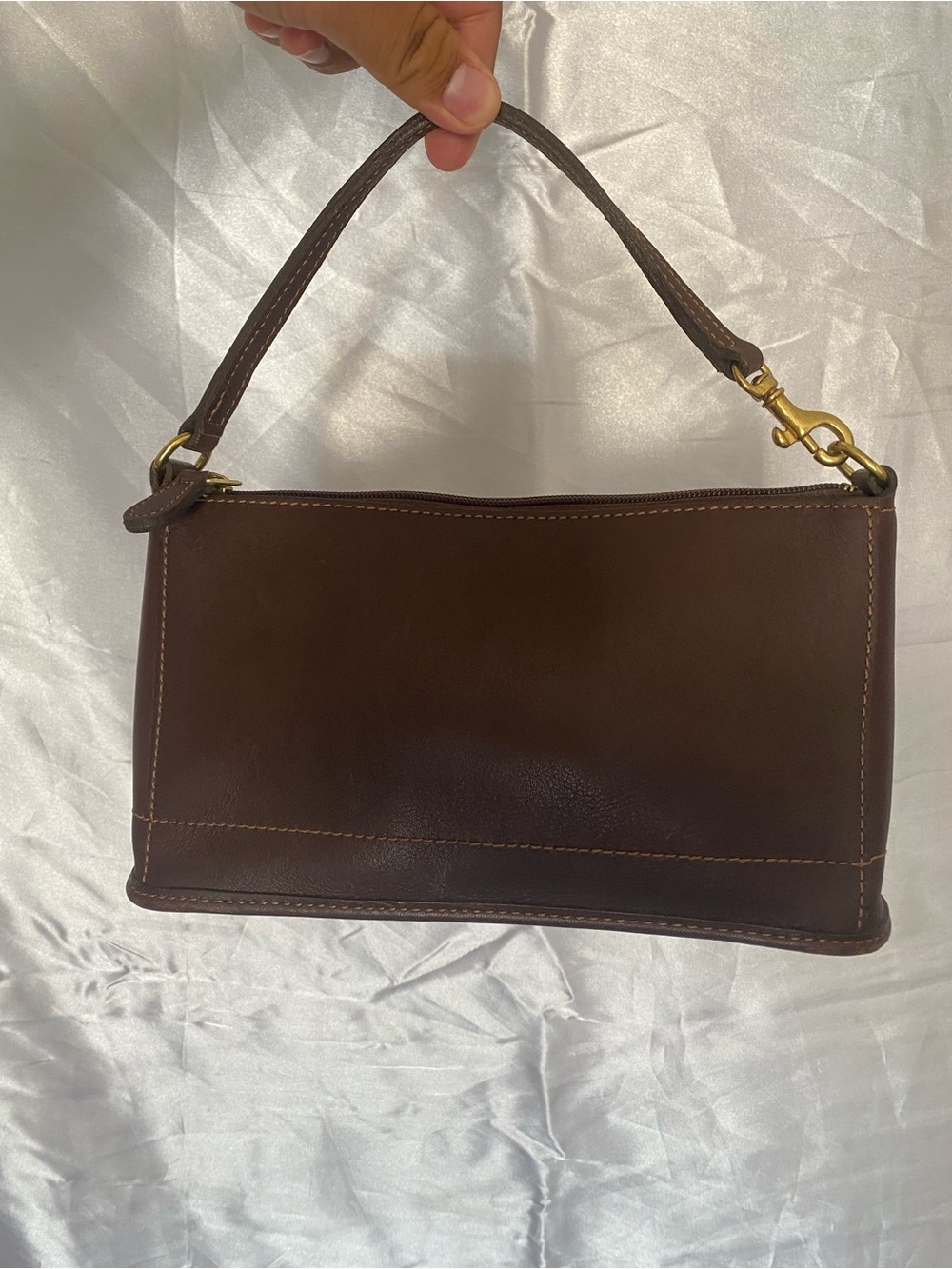 Vintage brown leather Coach shoulder bag
